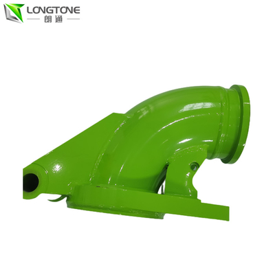 ชิ้นส่วนเครื่องผสมคอนกรีตสีเขียว Outlet Elbow สำหรับ Zoomlion Boom Concrete Pump