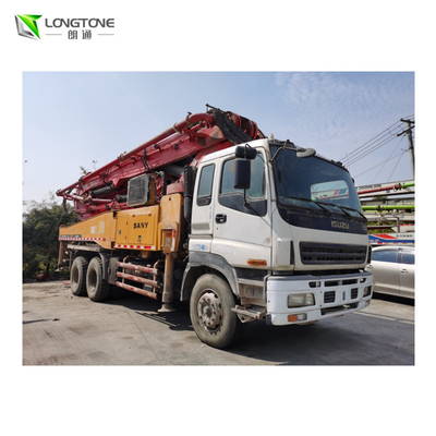 25m 30m 35m 38m 45m 50m Boom Pump รถบรรทุกติดเครื่องผสมคอนกรีตและปั๊ม