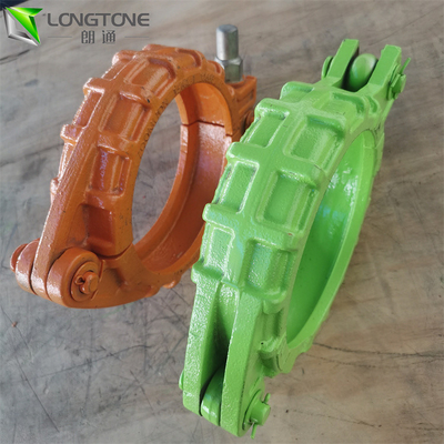 Dn125 Snap Mounting Concrete Pump แคลมป์สกรู Coupling สำหรับข้อต่อท่อ