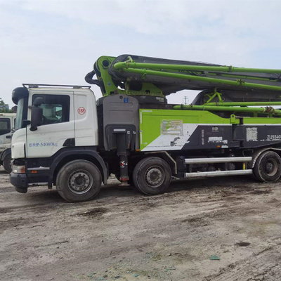 Zoomlion เครื่องจักร รถปั๊มคอนกรีตมือสอง, 56m รถบรรทุกติดปั๊มคอนกรีต