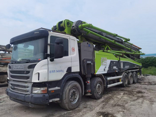 Zoomlion เครื่องจักร รถปั๊มคอนกรีตมือสอง, 56m รถบรรทุกติดปั๊มคอนกรีต