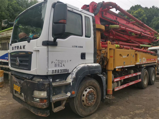 งานก่อสร้างรถบรรทุกคอนกรีตปั๊ม Putzmeister Boom Pump พร้อมรีโมทคอนโทรล