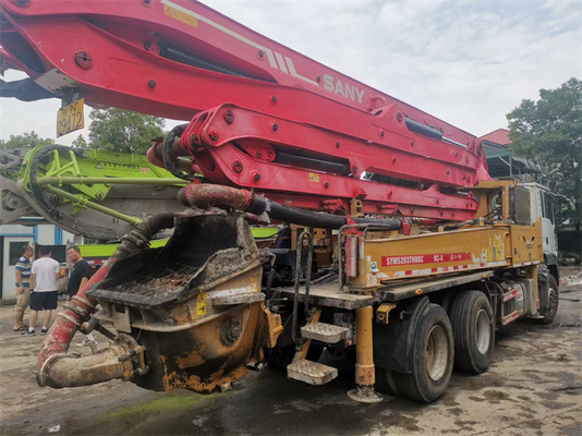 งานก่อสร้างรถบรรทุกคอนกรีตปั๊ม Putzmeister Boom Pump พร้อมรีโมทคอนโทรล
