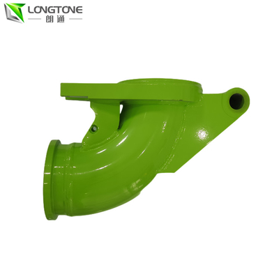 DN180 ปั๊มคอนกรีตติดตั้งบนรถบรรทุก Elbow Outlet Hi-Mn 13 Casted