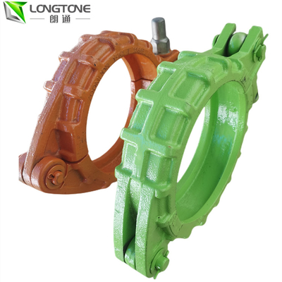 ชิ้นส่วนเครื่องผสมคอนกรีตแบบกำหนดเอง 5.5 นิ้ว Bolt Pipe Fitting Clamp