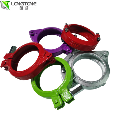 เหล็กหล่อ Schwing ชิ้นส่วนปั๊มคอนกรีต DN100 Pipe Coupling Clamp