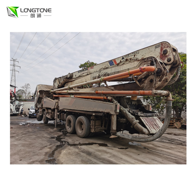 25m 30m 35m 38m 45m 50m Boom Pump รถบรรทุกติดเครื่องผสมคอนกรีตและปั๊ม