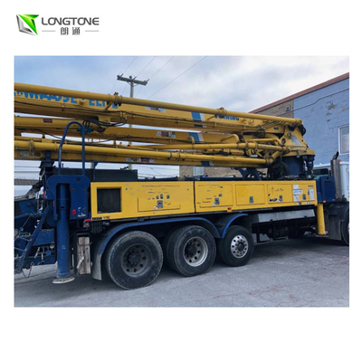 รถบรรทุกคอนกรีต Sany Yellow มือสองพร้อมแม็กซ์ แรงดันสูงสุด 6 - 6.6 MPa เส้นผ่านศูนย์กลางรวม 24 - 36 มม