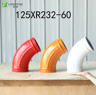 DN125 DN150 ข้องอท่อคอนกรีตลดน้ำหนักสีแดงสีขาวสีเหลือง