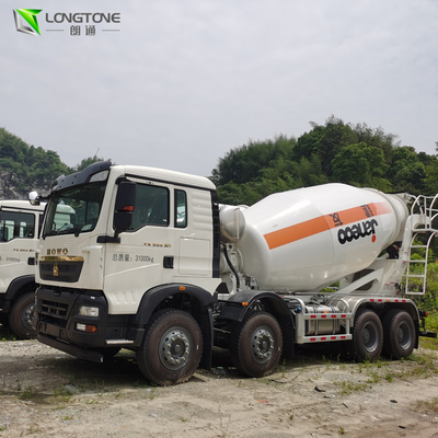 400L Oil 6X4 เครื่องผสมคอนกรีตติดรถบรรทุก รถบรรทุกพร้อมปั๊ม 10 ล้อ