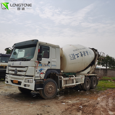 HINO รถโม่ผสมคอนกรีตมือสอง น้ำหนัก 10 CBM 6x4 6 สูบในไลน์